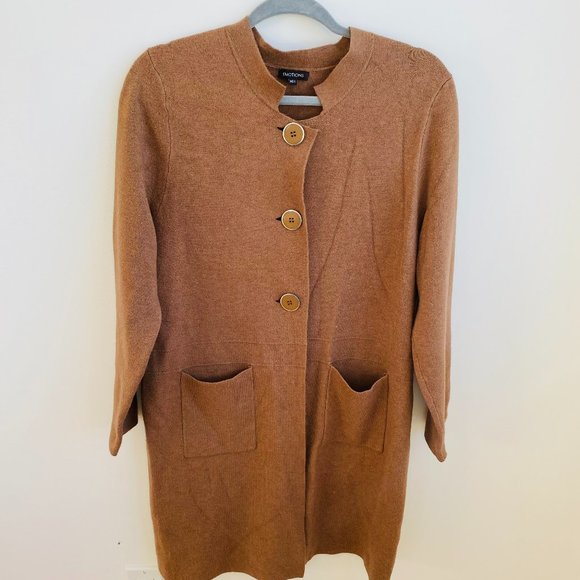 EMOTIONS_Long cardigan with front button - Picture 1 of 5